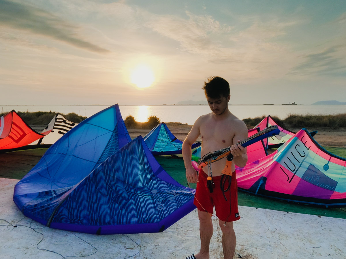 Prices of kite courses in Sicily